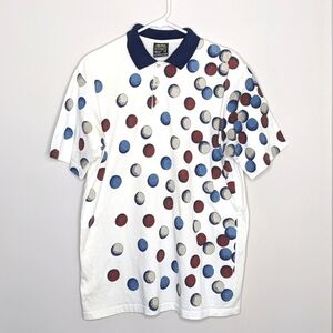 Vintage Chip Beck Collection Golf Ball Shirt Polo L